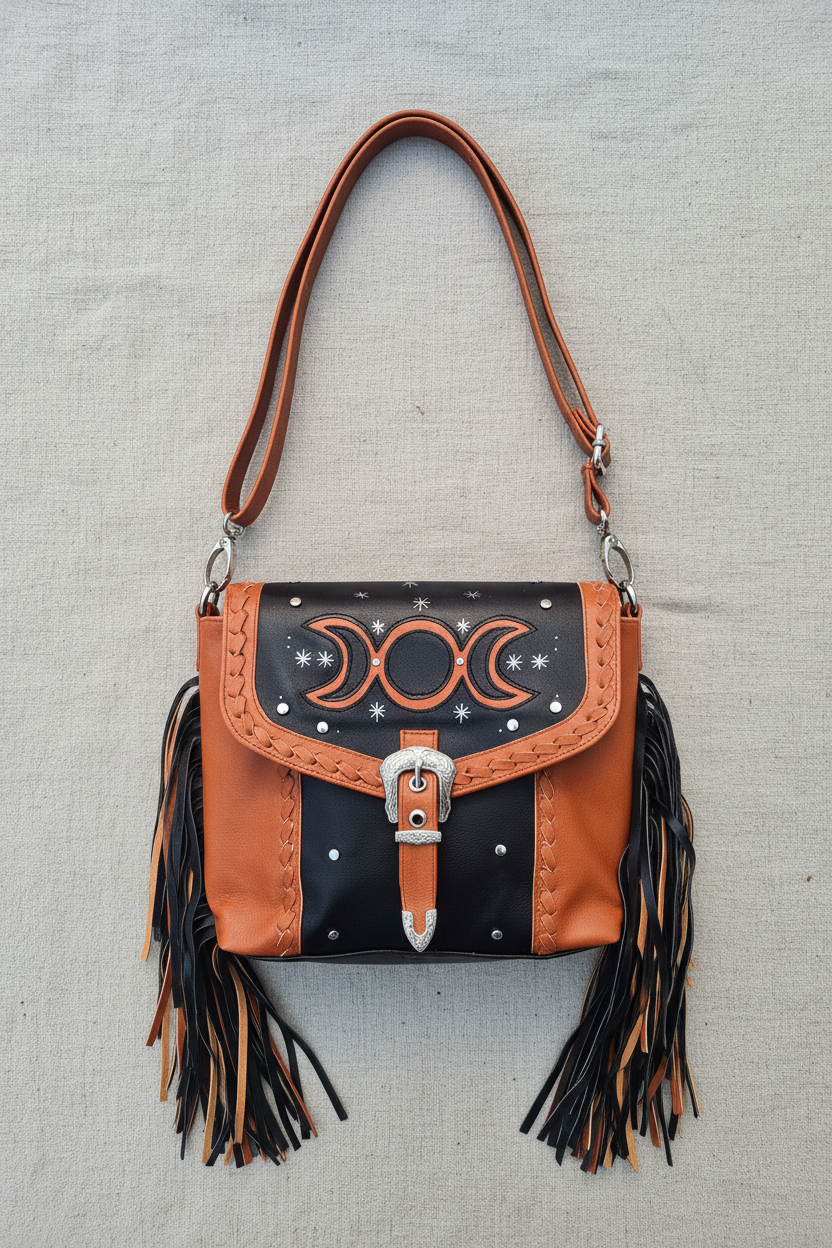 Triple Moon Bag Flat Lay - Light