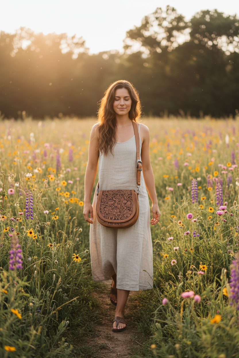 Walking in natural setting