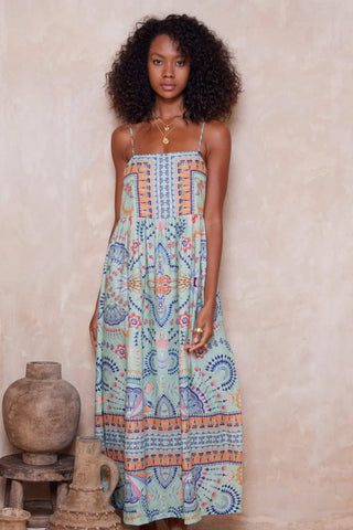 Pandora Harmony Maxi Dress - Everglade and Violet Patchwork