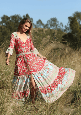 Miriam Boho Dress - Rococco Red - Preorder