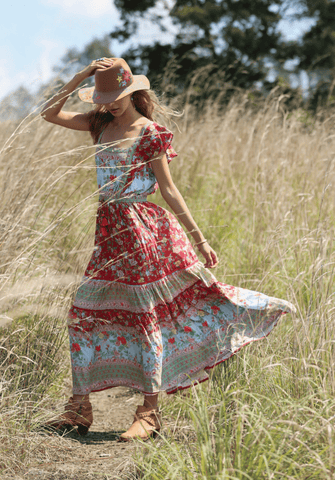 Ravennah Maxi Dress - Rococco Red - Preorder