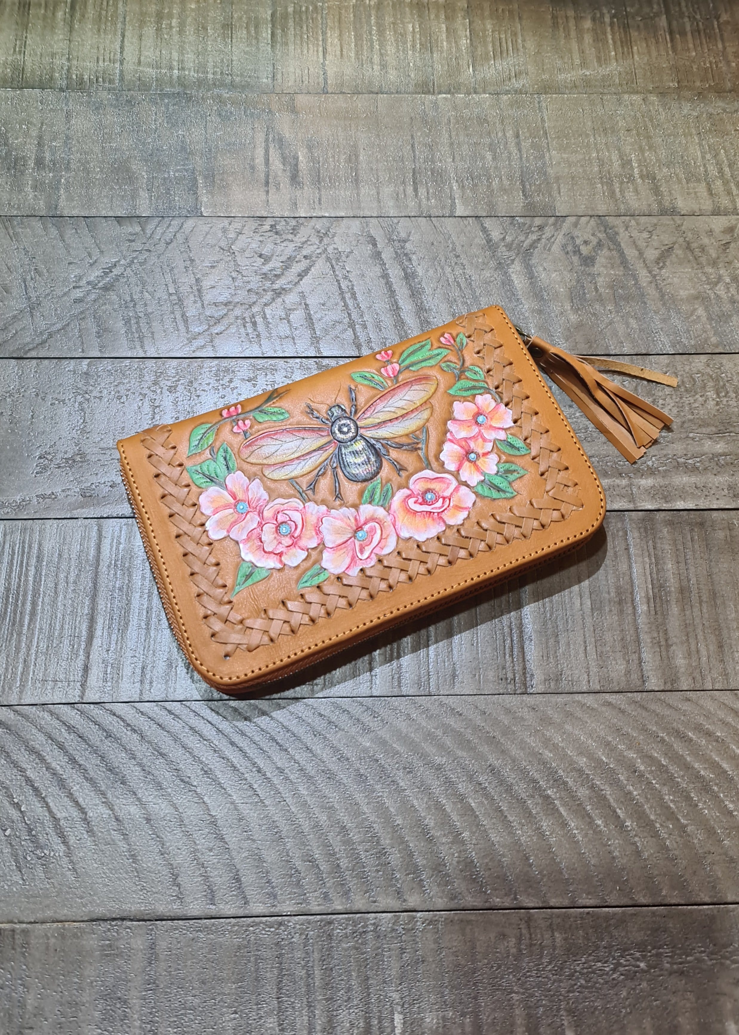 Bumble Bee Wallet - Tan